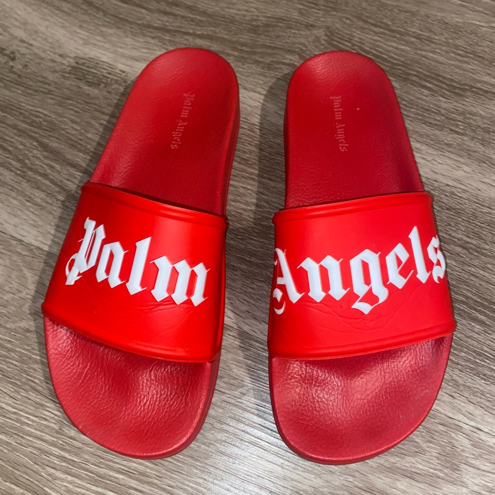 Palms Angels Red Slides Size 9